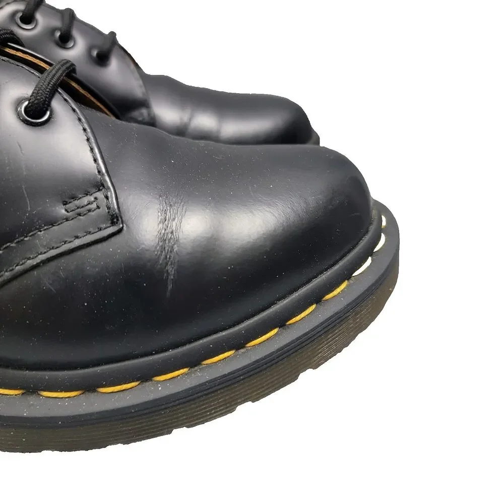 Dr. Martens 1461 Platform Black Leather Oxford Women's Shoes 6 US L